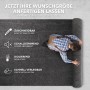 Grauer Eventteppich Atlas auf Maß (200x500cm): Pflegeleicht, robust und individuell anpassbar.