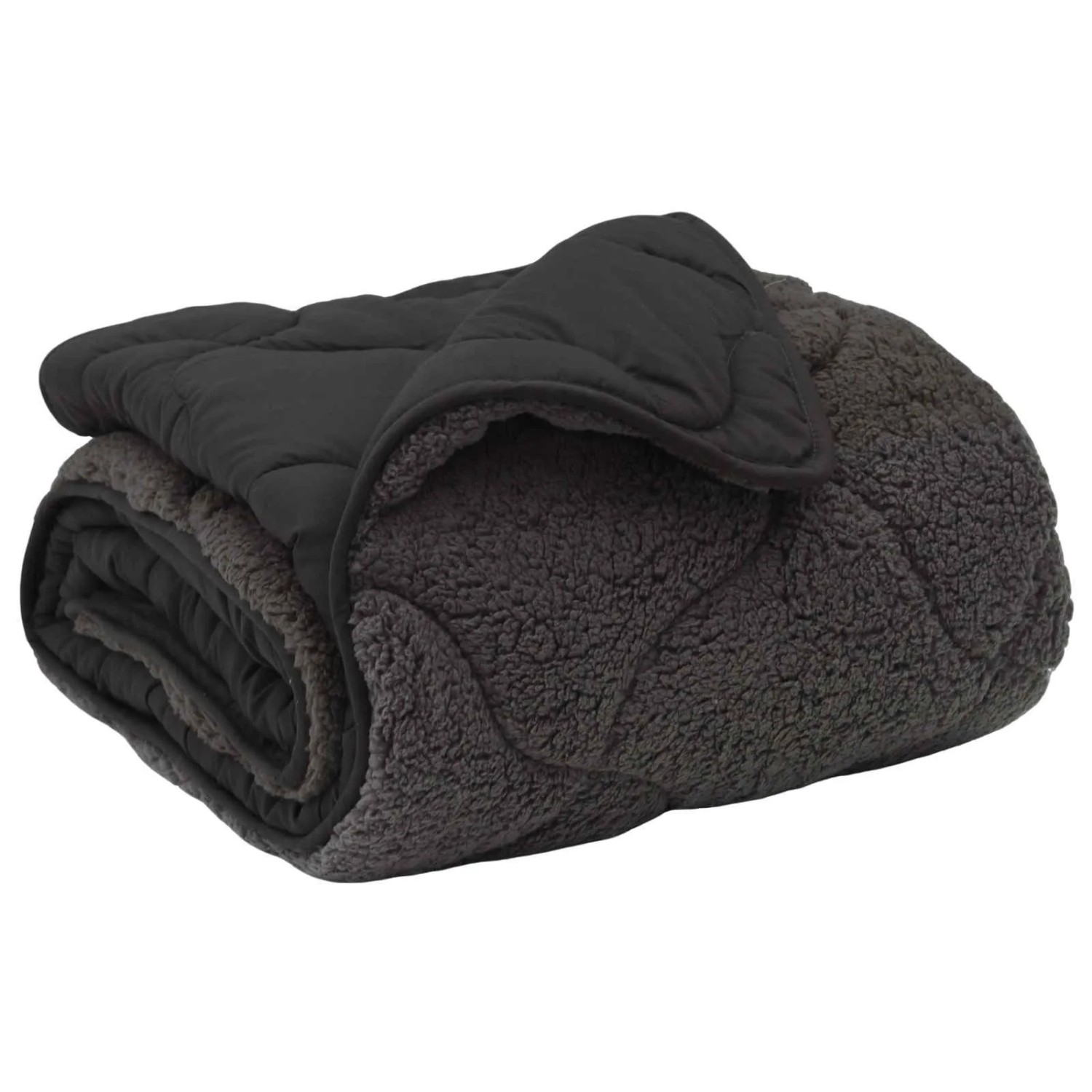 vidaXL Sommerdecke Anthrazit 155 x 200 cm Mikrofaser und Teddy-Fleece 42026159