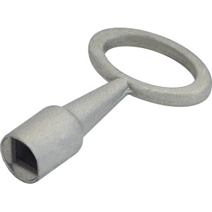 Dornschlüssel Vierkant 8 mm für Knebelauslaufventile, Stahl matt, abnehmbar.