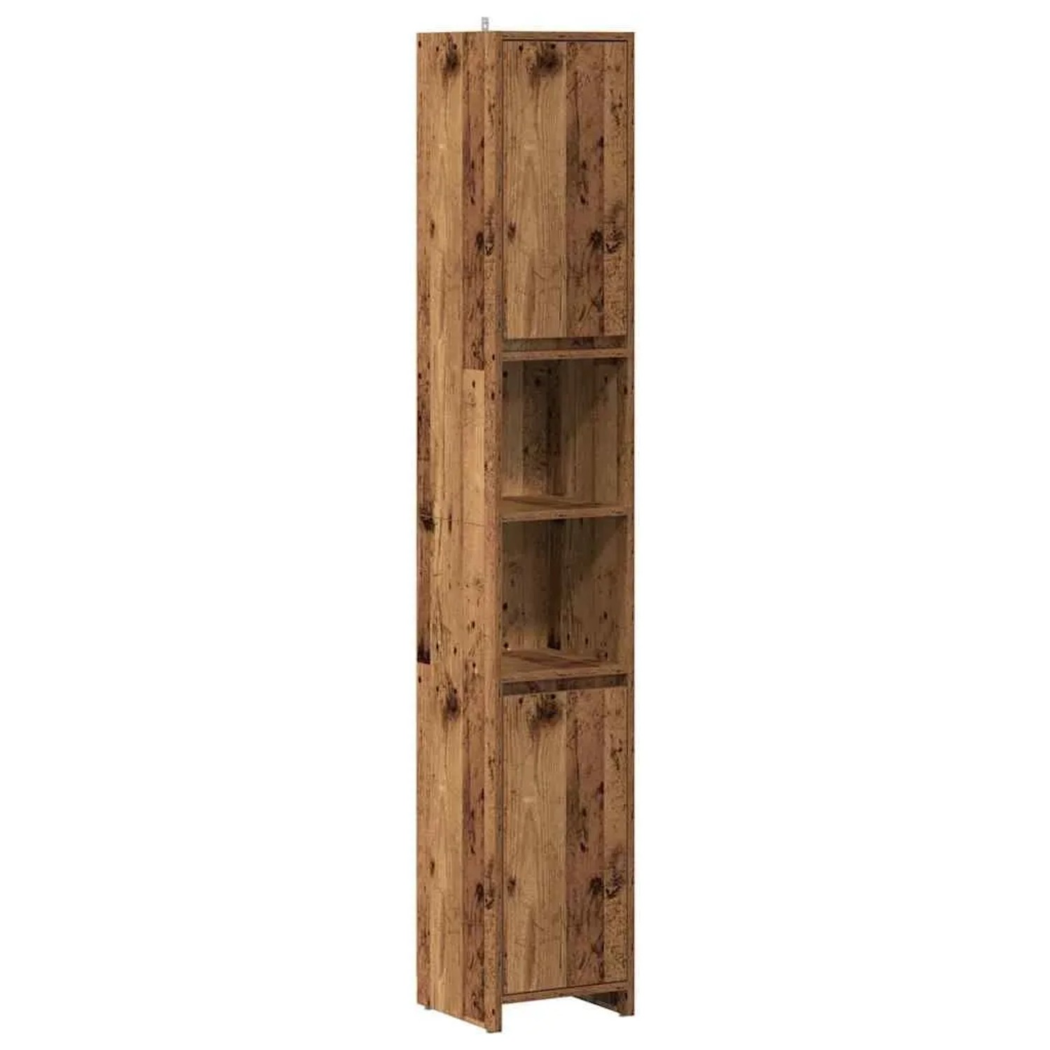 vidaXL Badschrank Altholz-Optik 30x30x183,5 cm Holzwerkstoff 856064