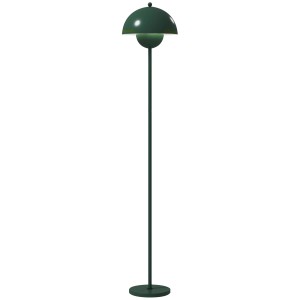 Grüne HOMCOM Stehlampe aus Stahl, 155 cm hoch, für Innenräume.