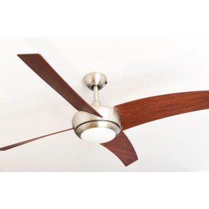 AIRERYDER Deckenventilator Borealis Nussbaum, 122 cm, mit LED-Beleuchtung.