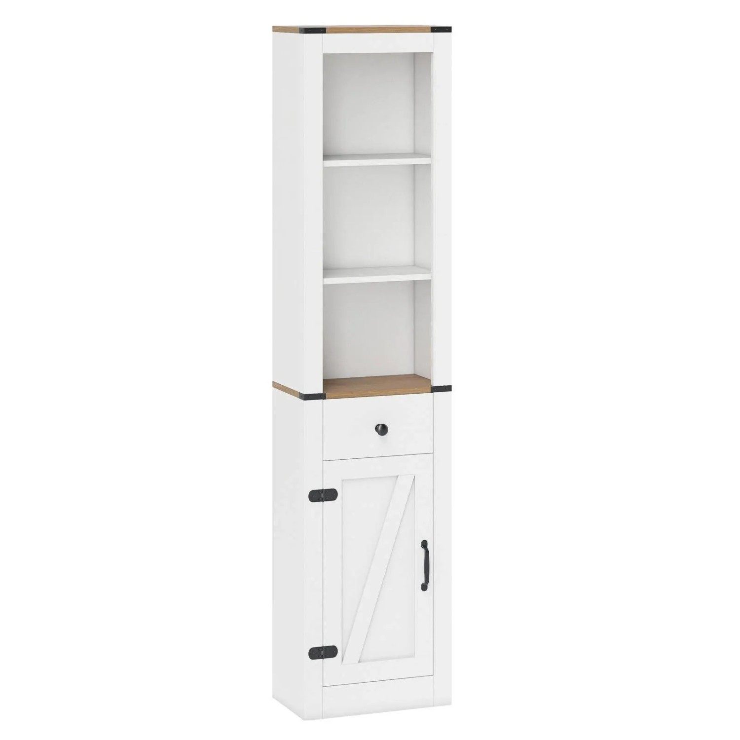 Costway Badezimmerschrank Schmal Badschrank Hochschrank mit Schublade