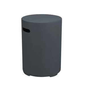 Elementi Abdeckung für 11 kg Gasflaschen in Beton-Optik Rund Dunkelgrau