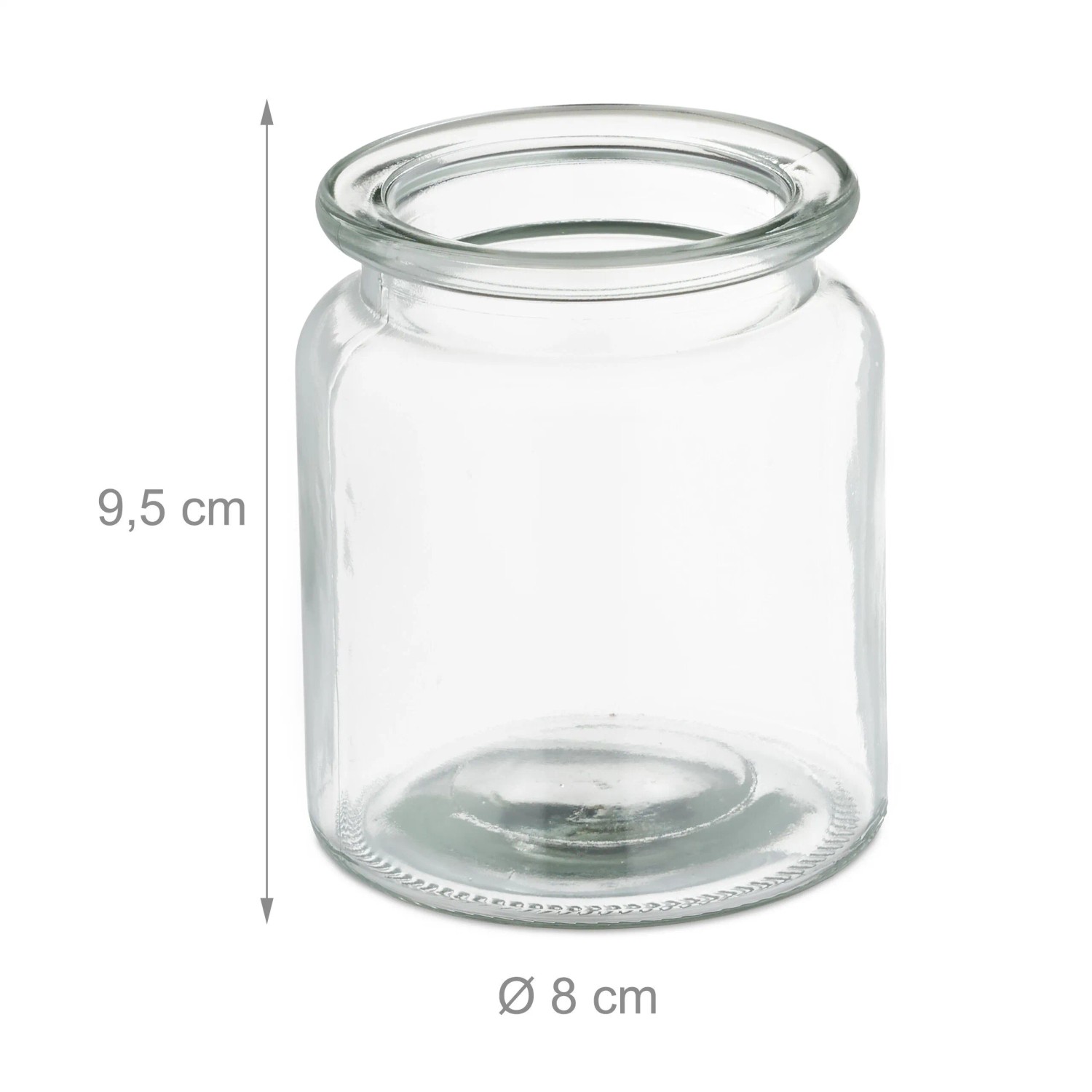 Relaxdays Windlicht Glas Transparent 12er Set 9,5 cm x 8 cm_4