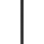 Weiße Außenstehleuchte Verna, 150 cm hoch, mit schwarzem Fuß für Garten und Balkon.