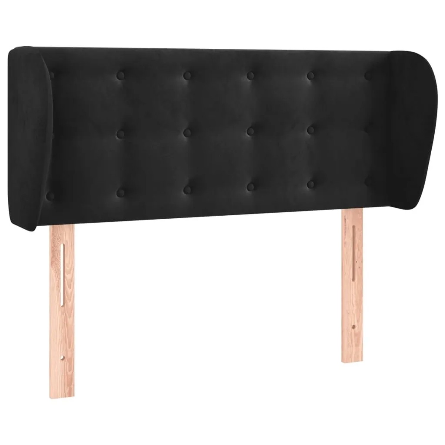 vidaXL Kopfteil mit Ohren Schwarz 103x23x78/88 cm Samt 3117622