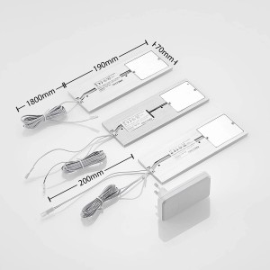 Arcchio 3er Set LED Unterschrankleuchten Nortra 9934043 Dimmbar Modern in Alu aus Aluminium 3-flammig Wohnzimmerleuchte