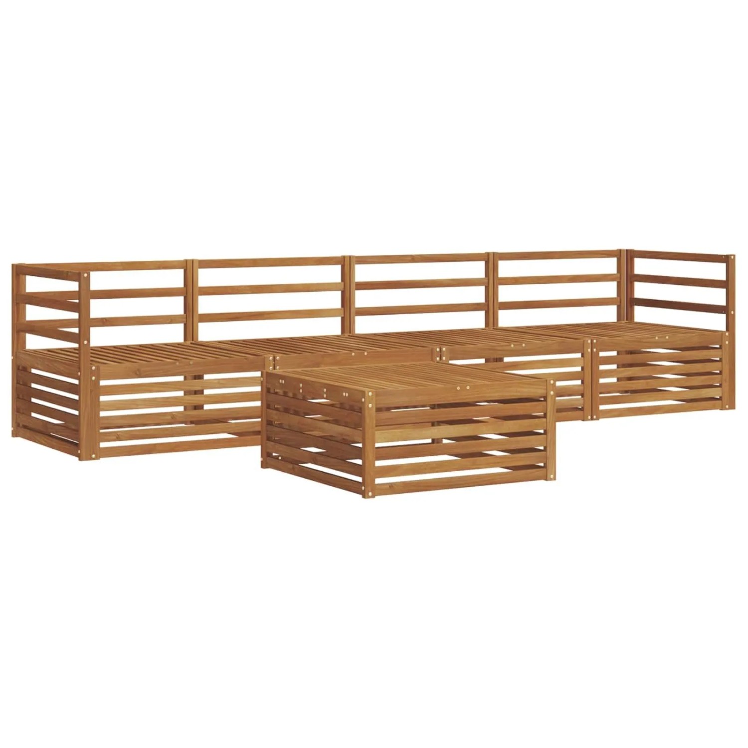 vidaXL Outdoor-Sofagarnitur 5-Tlg Natur 3372959