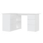 vidaXL Eckschreibtisch Weiß 145x100x76 cm Holzwerkstoff 801089