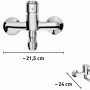 baliv Küchenarmatur KI-1130 Chrom, Wandarmatur mit schwenkbarem Auslauf.