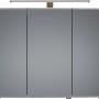 Pelipal Spiegelschrank Quantum 05, Riviera Eiche, 85 cm breit, mit Aufsatzleuchte.