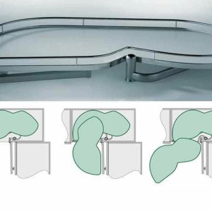 Kesseböhmer SoftStopp Plus Dämpfer Links Ausschwenkbar Anthrazit für LeMans II 2er Set