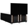 Schwarzes Boxspringbett 140x200 cm mit Matratze und Kopfteil