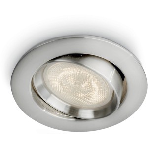 Philips myLiving LED-Einbauleuchte Ellipse, Nickel, Warmglow, Einbaustrahler.