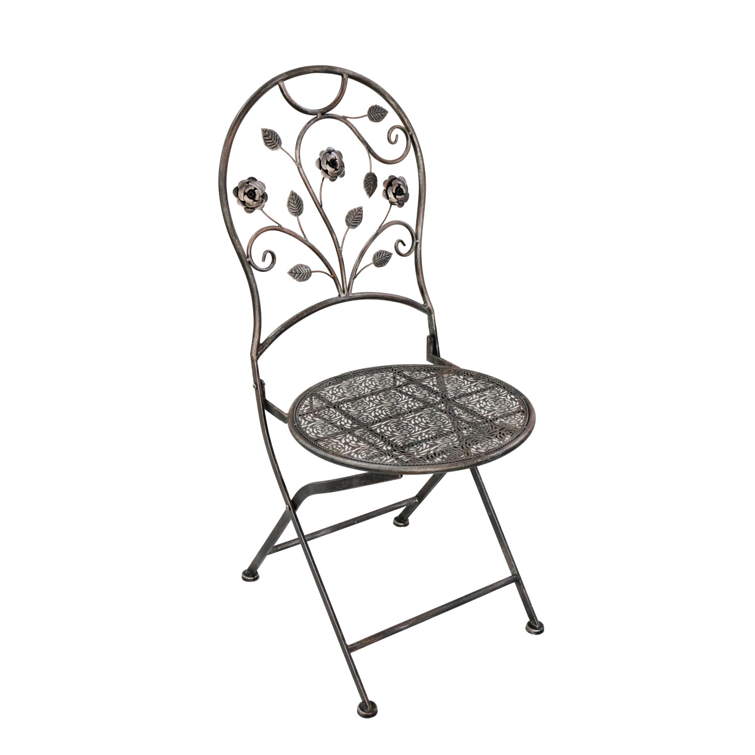 Garden Pleasure Klappstuhl Pinatubo 2er Set Ø 40 cm x 94 cm Bronze günstig online kaufen