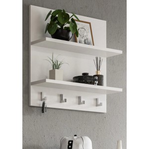 Inn.Furn Wandregal mit Haken in Weiß 52 x 52 cm SystemX