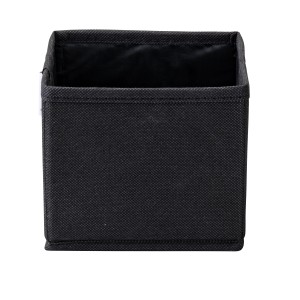 Schwarzes Fackelmann Universalkörbchen Textil, 13x12x14 cm, zur Aufbewahrung im Bad, Küche oder Büro.