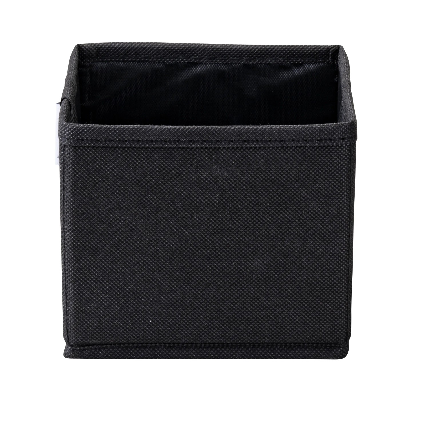 Schwarzes Fackelmann Universalkörbchen Textil, 13x12x14 cm, zur Aufbewahrung im Bad, Küche oder Büro.