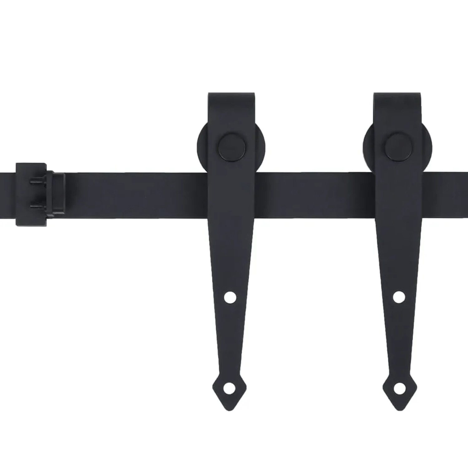 vidaXL Mini Schiebetürbeschlag Set, 200 cm, Carbonstahl, für Schranktüren.