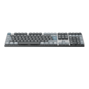 Kabellose Hama Multi-Device-Tastatur WK-800, mechanisch, mit LED-Beleuchtung in Schwarz.