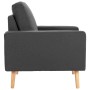 Dunkelgrauer Relaxsessel vidaXL Modell 13 aus Stoff mit Holzfüßen.