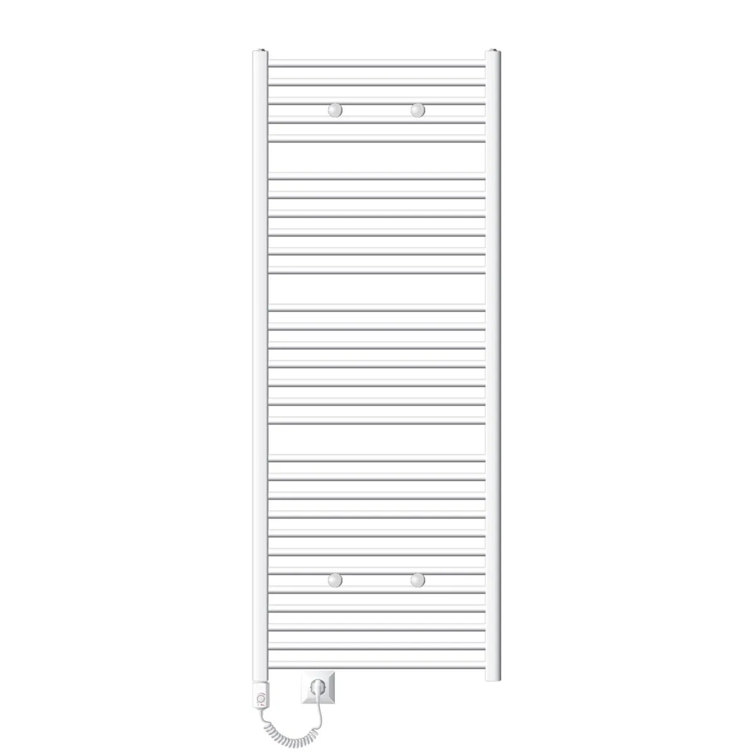 LuxeBath Badheizkörper 750x1800mm Weiß Gerade mit Heizstab 1200W