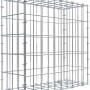 Leere Gabiona C-Ring-Gabione, 50x50x20cm, Maschenweite 5x10cm, aus verzinktem Draht.