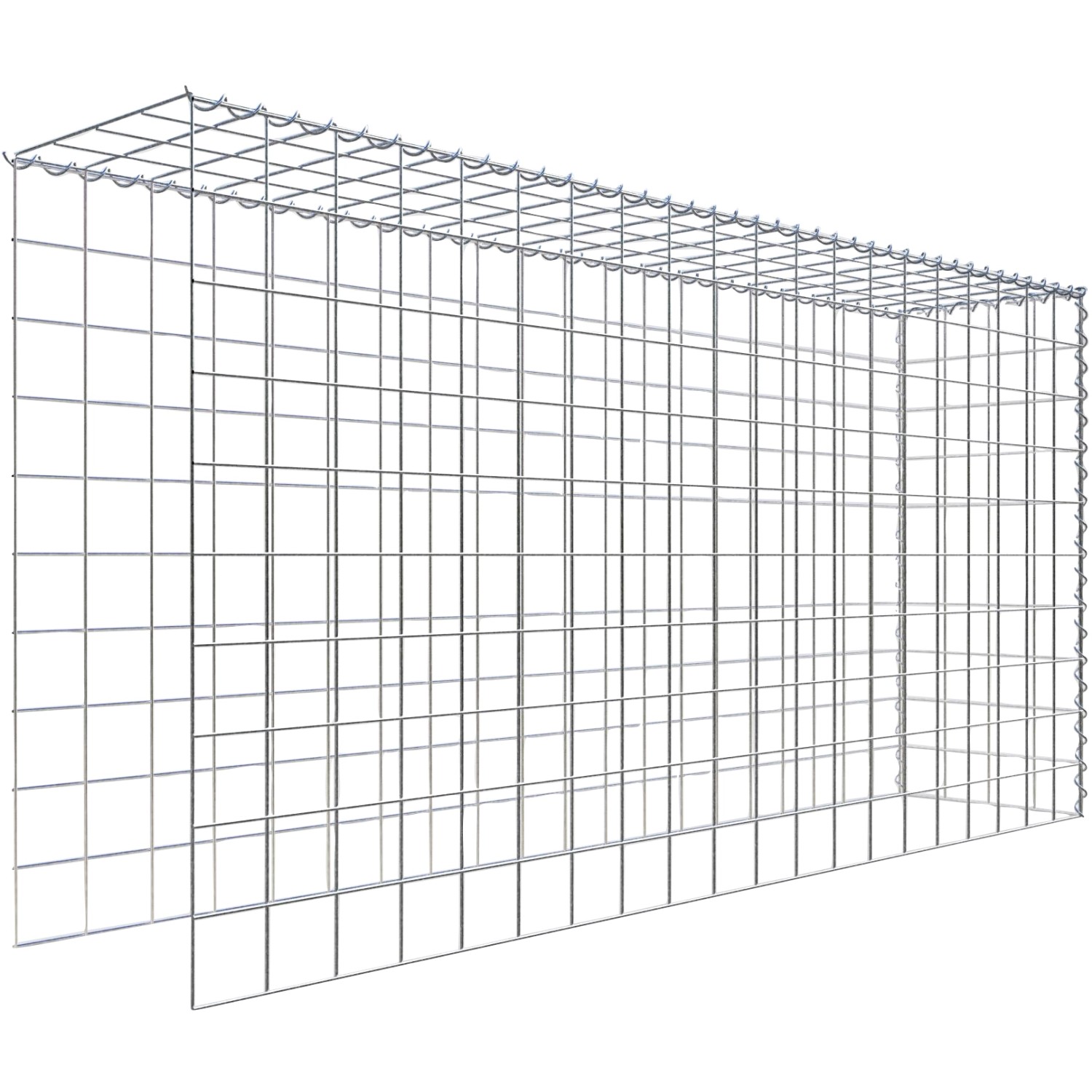 Gabiona Gabione-Anbaukorb Typ 4 100 x 200 x 40 cm Maschenw 10 x 10 cm