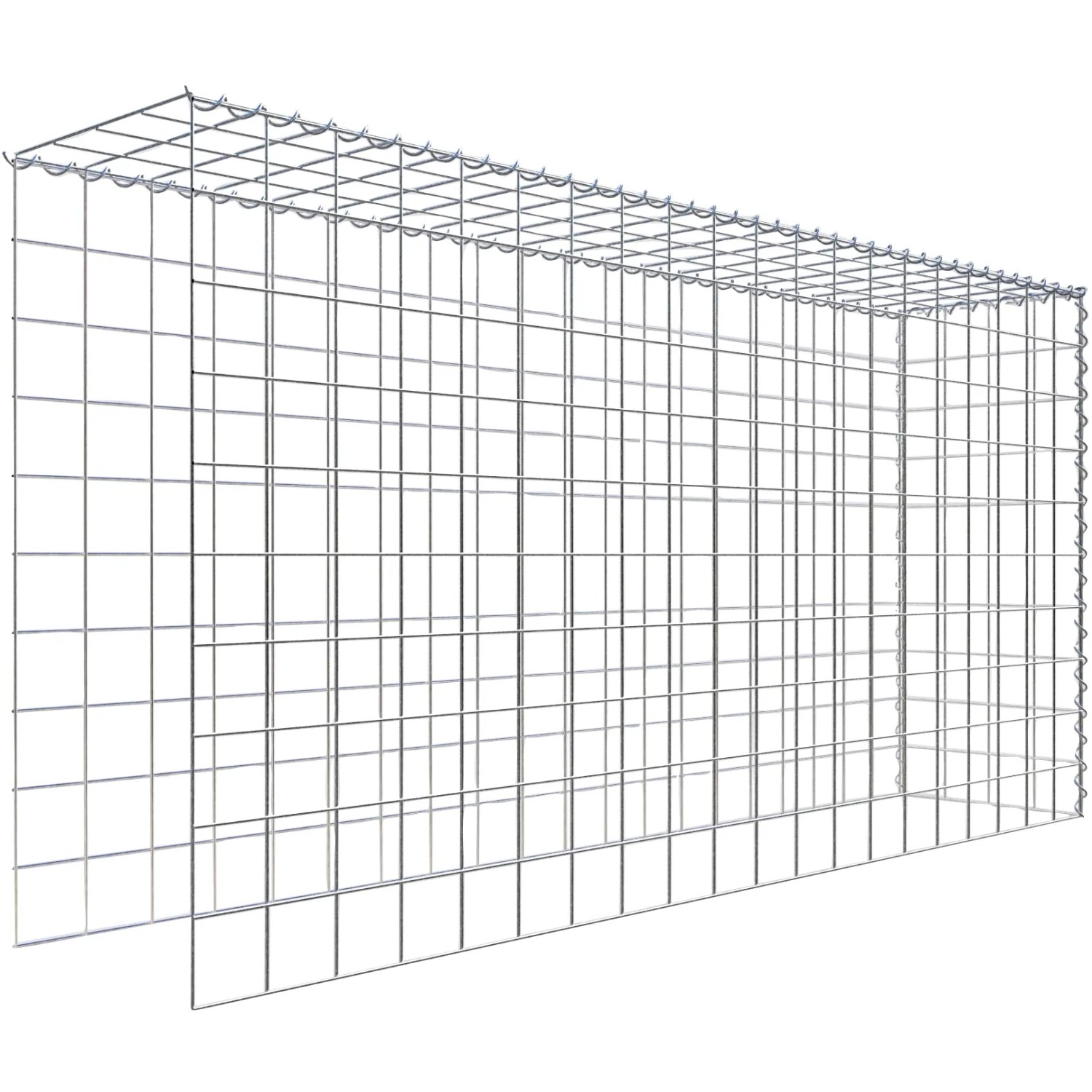 Gabiona Gabione-Anbaukorb Typ 4 100 x 200 x 40 cm Maschenw 10 x 10 cm