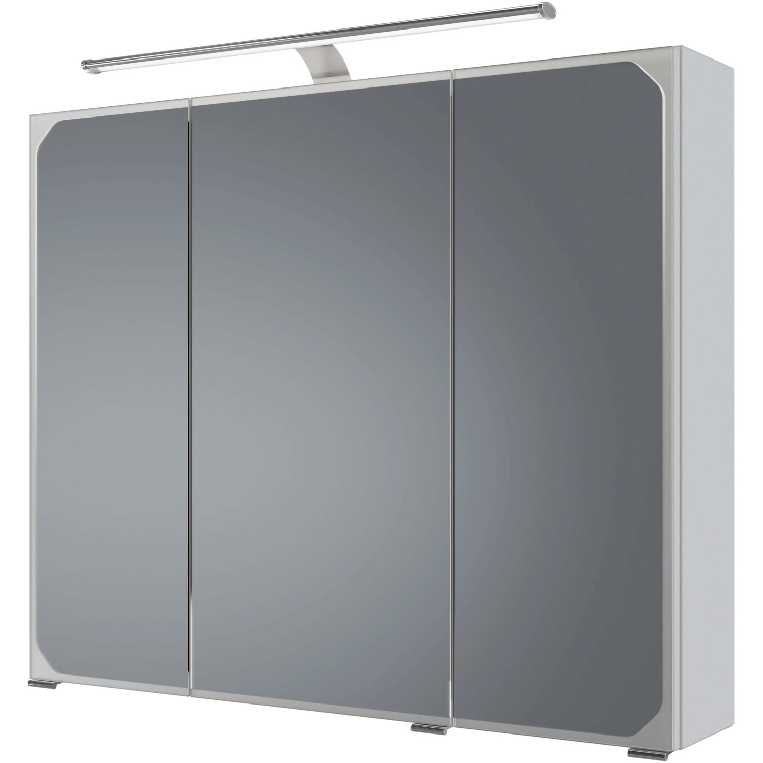 Pelipal Spiegelschrank Quantum 05 Weiß Hochglanz 85 cm mit Softclose Türen