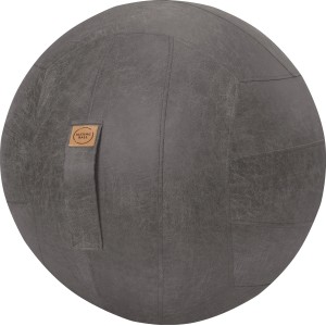 Anthrazitfarbener Sitting Ball Hocker Frankie, 150 l, mit Seitentasche und Tragegriff.