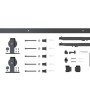 inova Loft Glasschiebetür 900 x 2150 mm 6 Felder Kickplatte Komplettset aus Stahl in Schwarz inkl. 2Seitiger Softclose_6