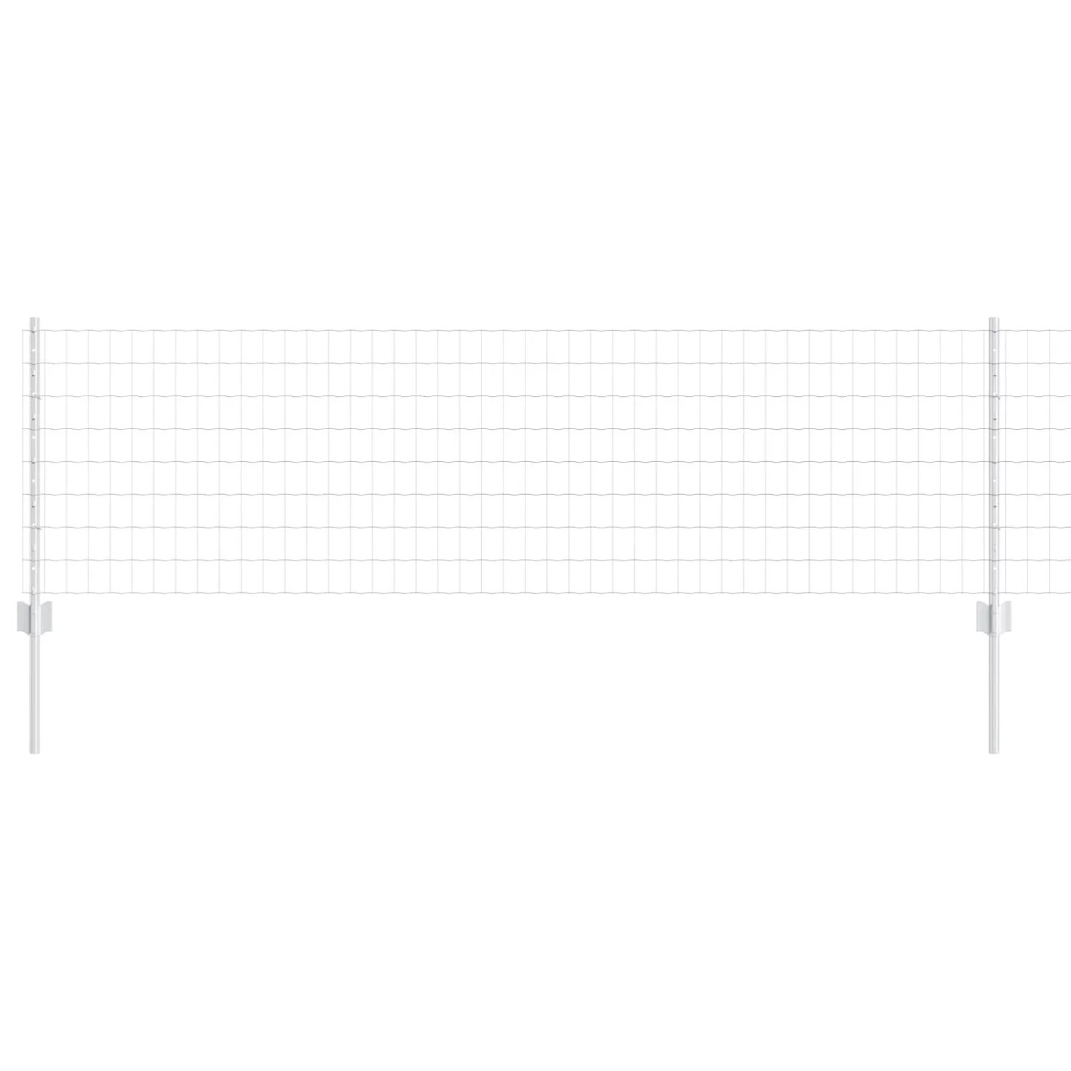 vidaXL Zaun mit Pfosten Silber 0,6 x 25 m Stahl 3336188 günstig online kaufen