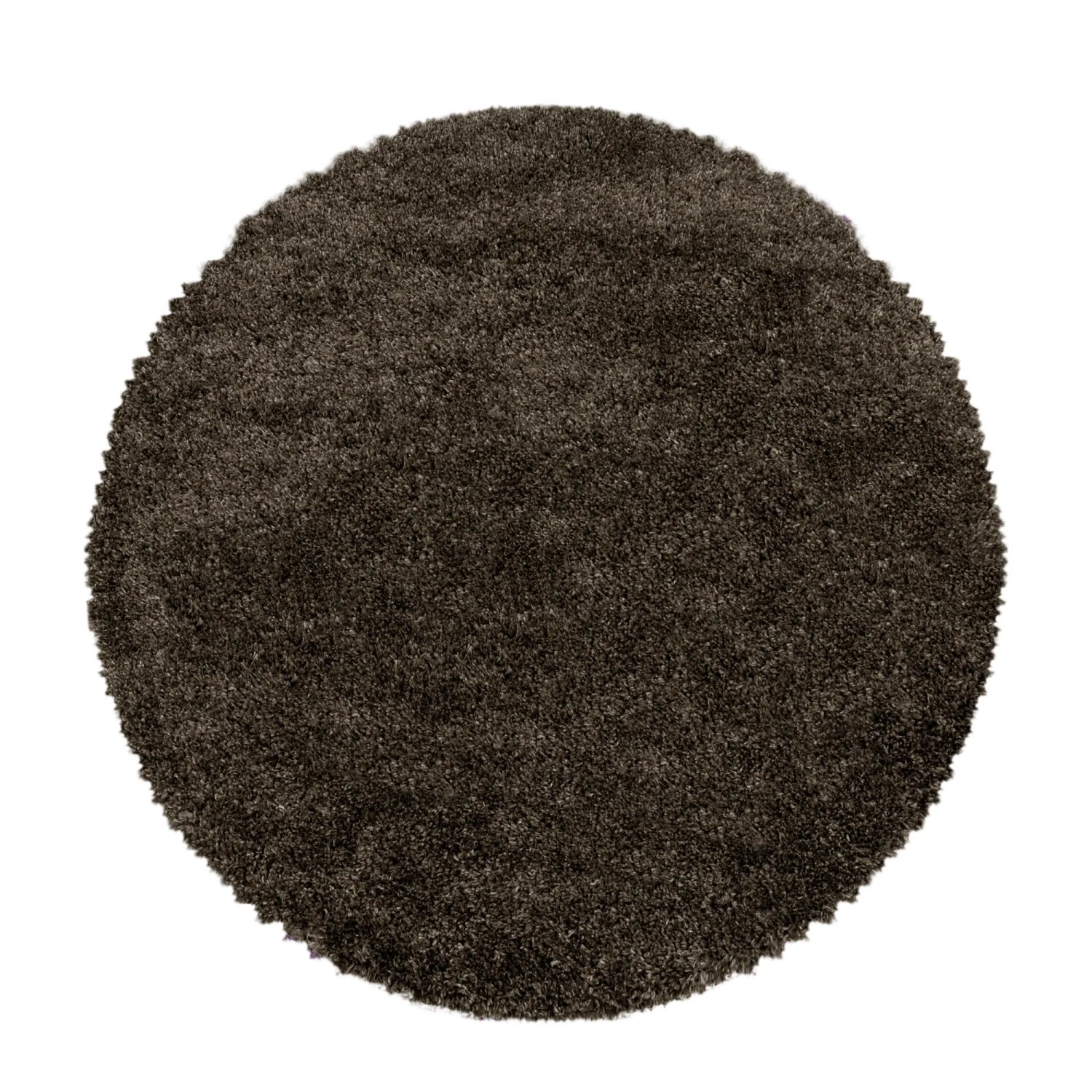 Ayyildiz Hochflorteppich Fluffy 3500 Braun Ø 160 cm
