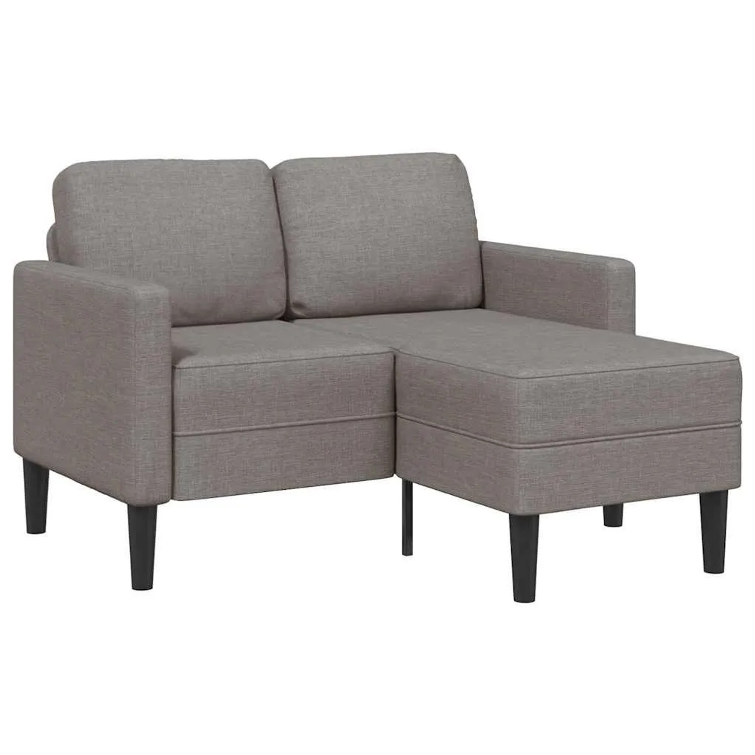 vidaXL 2-Sitzer-Sofa mit Chaiselongue L-Form Taupe 125 cm Stoff 4107064 günstig online kaufen