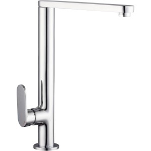 Verchromte Schütte Küchenarmatur Chicago mit hohem Auslauf und Einhebelmischer.