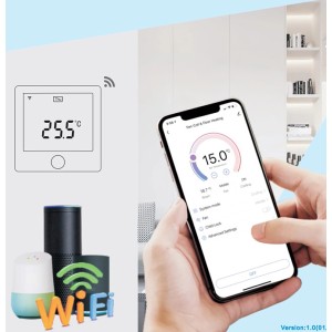 Perobe Raumthermostat für Fußbodenheizung mit WLAN-Steuerung per App und Smart Home Integration.