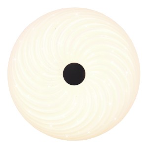 Weiße Reality LED Deckenleuchte Gravity mit Sternenhimmel-Effekt. Moderne Lampe für Wohn- und Schlafzimmer.