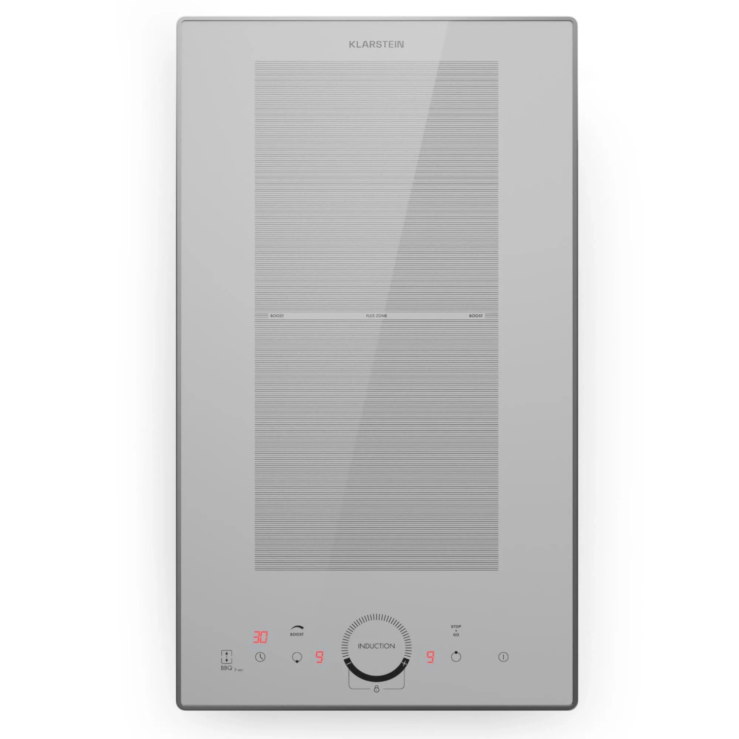 Klarstein Delicatessa Domino Prime Einbaukochfeld Induktion 2 Zonen 3500 W Autark Weiß