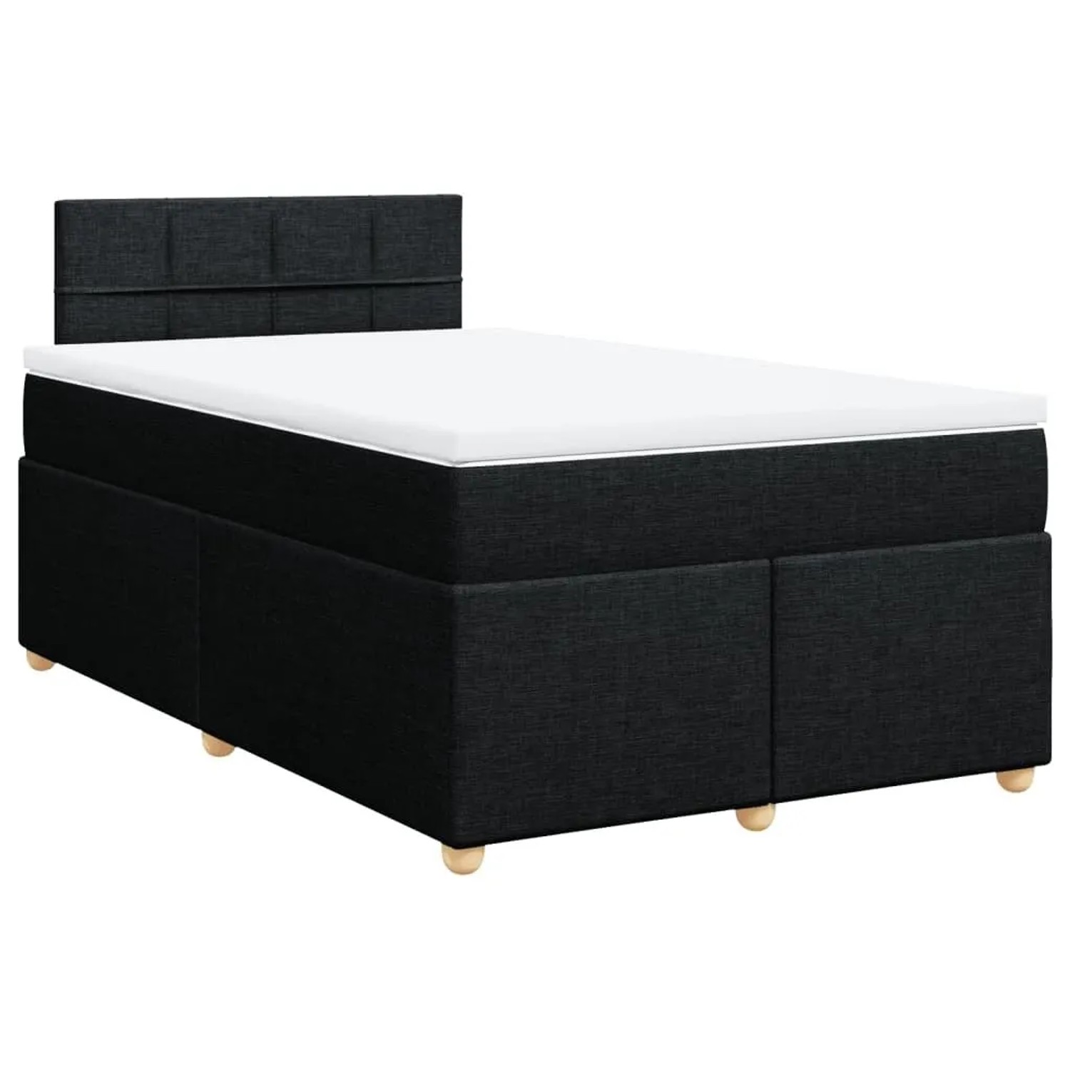 vidaXL Boxspringbett mit Matratze Schwarz 120x190 cm Stoff 3286621 günstig online kaufen