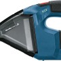 Bosch Professional GAS 12 V-LI Akku-Handstaubsauger in Blau mit Fugendüse.