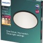 Verpackung des schwarzen Philips LED-Panel Superslim SceneSwitch CL550 mit Hinweisen zu Funktionen.