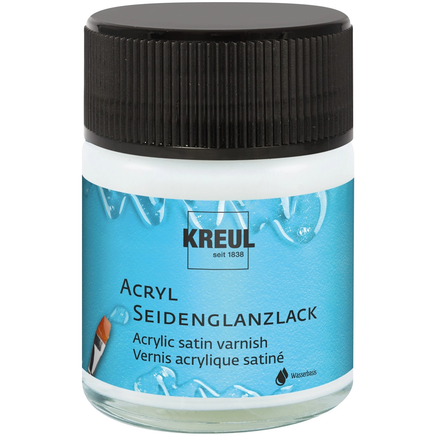 Kreul Acryl Seidenglanzlack Wasserbasis Transparent 50 ml