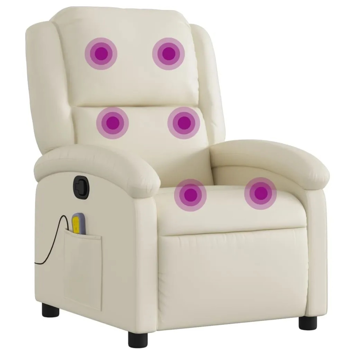 vidaXL Massagesessel mit Relaxfunktion Kunstleder Creme 3205900 günstig online kaufen
