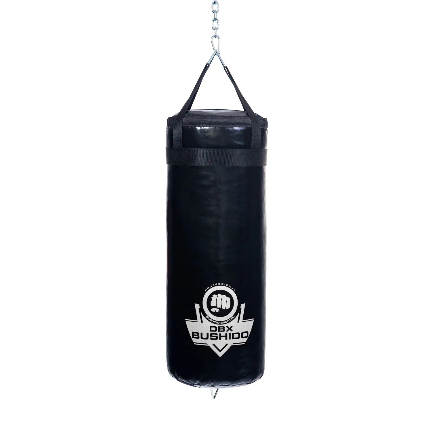 DBX BUSHIDO Junior Boxsack 80 cm Schwarz 15 kg Gefüllt Kinder Trainingssack für Boxen & Kampfsport