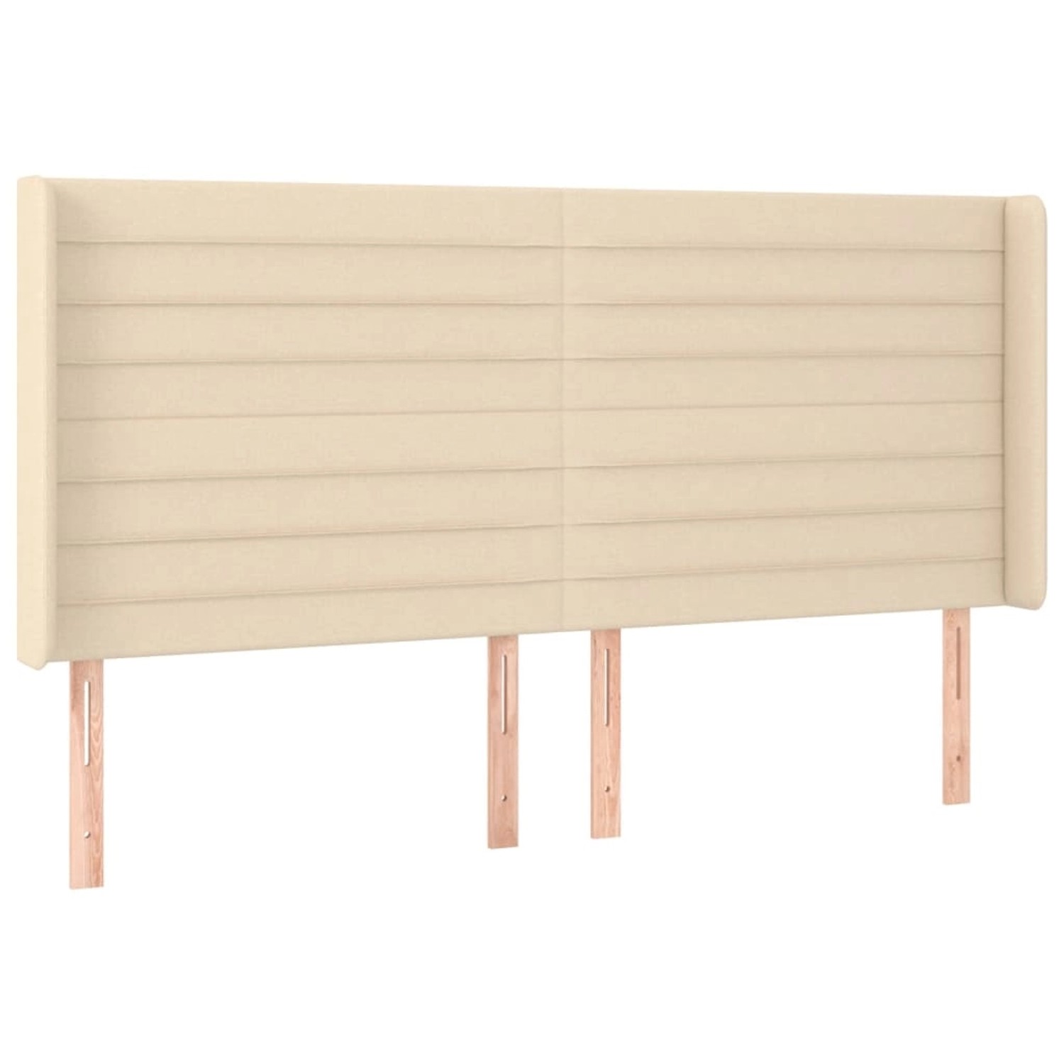 vidaXL LED Kopfteil Creme 163x16x118/128 cm Stoff 3124199