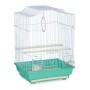 Relaxdays Vogelkäfig Stahl Grün mit Sitzstangen 49,5 cm x 35 cm x 32 cm 1,5 kg