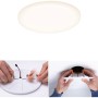 Paulmann LED-Einbaupanel Veluna, rund, 8,5W, warmweiß, mit Montagebeispiel.