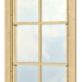 Skan Holz Fenster, 57,5x123,5 cm, Anschlag rechts, für 28 mm Gartenhäuser.